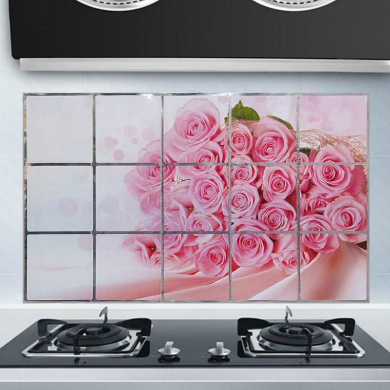 75x45cm Kitchen Diy Foil Oil Wall Stickers Decor Sticker Art Home Decorations Supplies J19