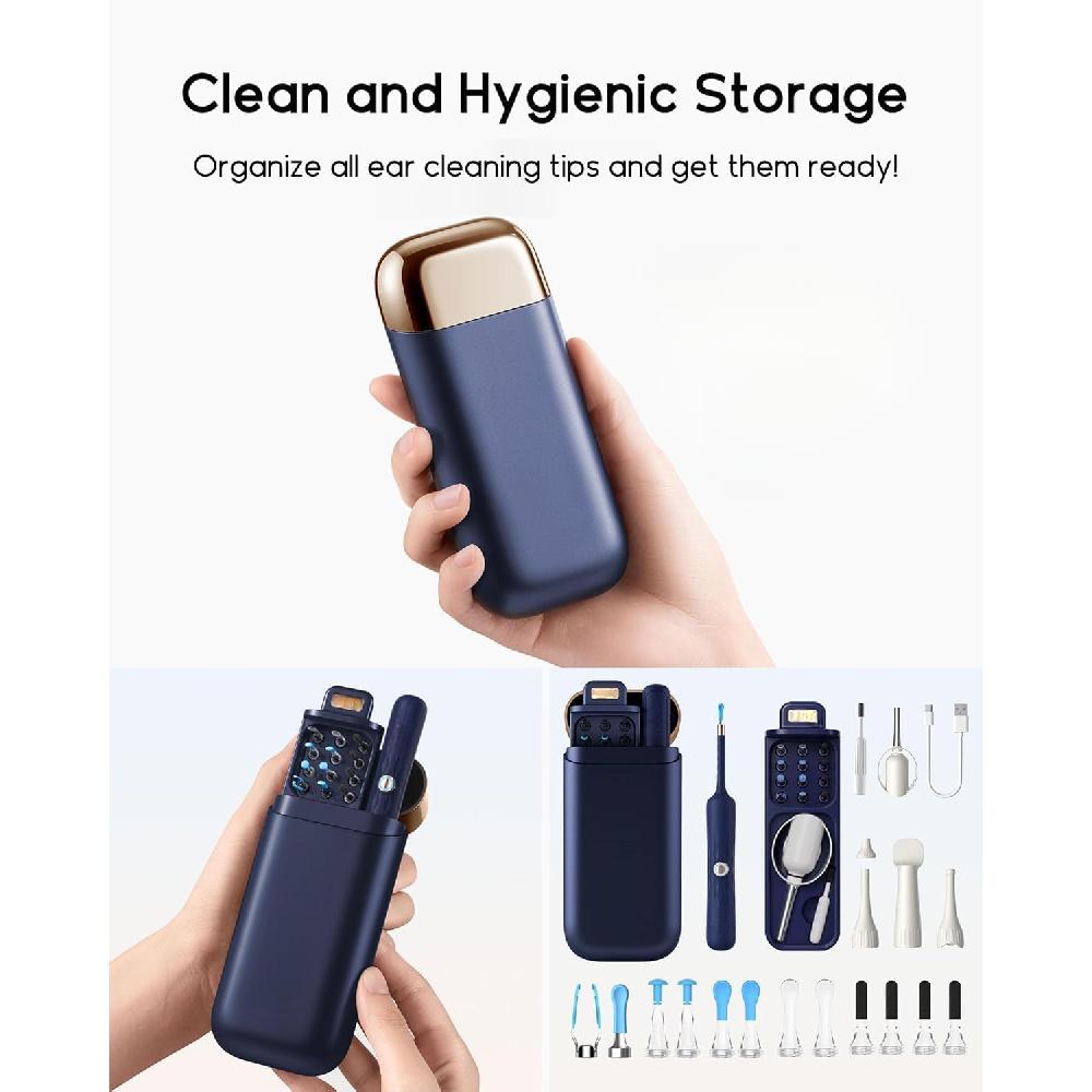 Ear Wax Removal Tool Camera, Ear Cleaner With Flexible Wireless Ear Camera Otoscope, Painless Visual Ear Pick Tweezers Wax Remover