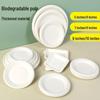 MOLUONA Disposable Round Sugarcane Pulp Plates