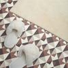 Set of Printed Vinyl Tiles with Geometric Pattern with Triangles 10x40x20 cm