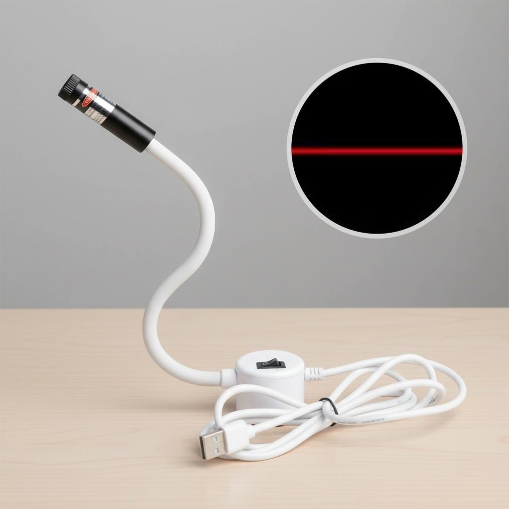 USB-лампа для швейной машины и квилтинга с регулируемым красным лазерным позиционированием (точка/прямая линия/перекрестие) для точной строчки