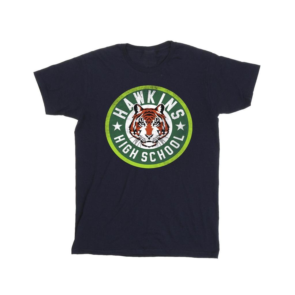 Netflix Mens Stranger Things Hawkins Tiger Circle T-Shirt