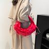 2025 New Pleated Bow Design Portable Crescent Bag, High-end Fashion Niche Trendy Shoulder Armpit Bag