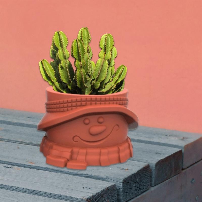 Snowman Doll Pen Holder Silicone Molds Table Ornament Mould Plaster Making Tool Succulent Planter Mold Easy To Clean