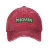 Pikmin Logo Washed Baseball Cap  Fitted Retro Sun Trucker Hat Summer Women Men Tennis Skate Snapback Cap