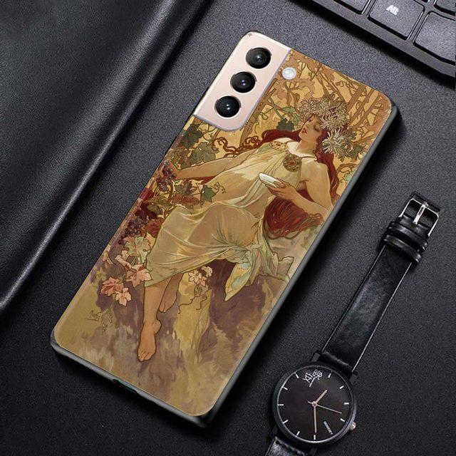 Чехол для Samsung Galaxy S21 S20 S10 S9 S8 Plus Ultra 5g S10lite S10e S7edge S20 S21 Fe, художественный постер, Альфонс Муха, тонкий
