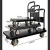 Компактная складная тележка: Бесшумная тележка, платформа, ручная тележка для багажа, покупок и домашнего использования