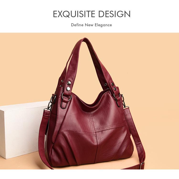 2023 Новая женская плиссированная сумка большой емкости, универсальная сумка через плечо.