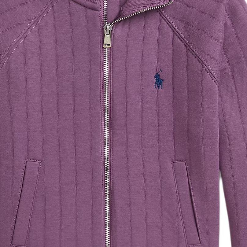 Polo Ralph Lauren Хлопковая куртка Однотонная Стеганая Вышивка Пони Молния Детские куртки Фиолетовый 313952089-003