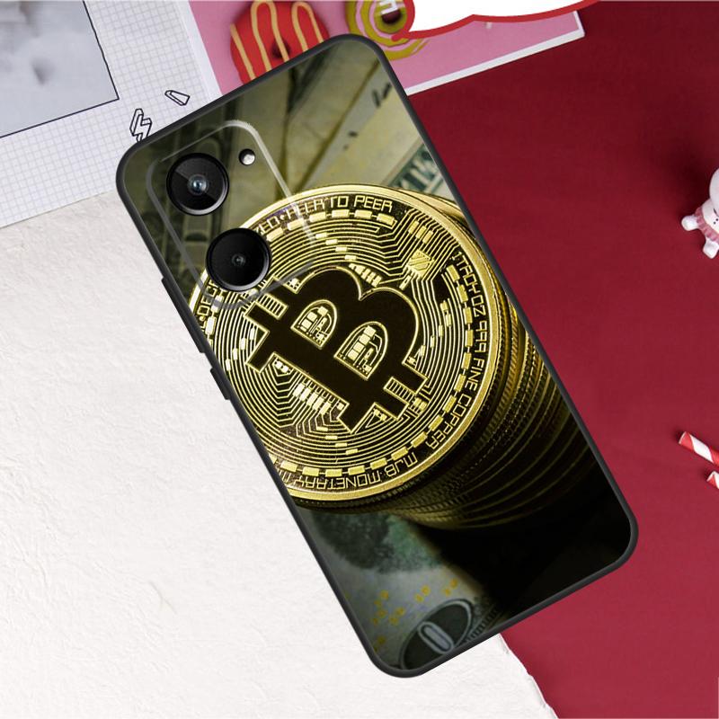 Чехол Bitcoin BTC для Realme 14 10 11 12 13 Pro Plus C65 C67 C63 C61 C55 C51 C53 C35 C75 GT6 GT7 15 Pro