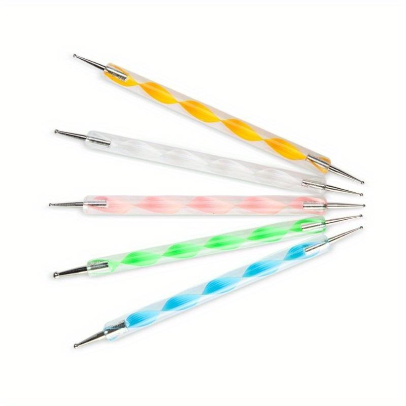 Acrylic Double Head Nail Nail Pencil Double Head Screw 5 Trinkets Dot Drill Nail Polish Glue Dot Paint Bead Sketch Dot Pen