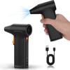 Air Blower 110000RPM Adjustable Speed USB Rechargeable Brushless Motor Dusting Hair Dryer Compact Portable Design