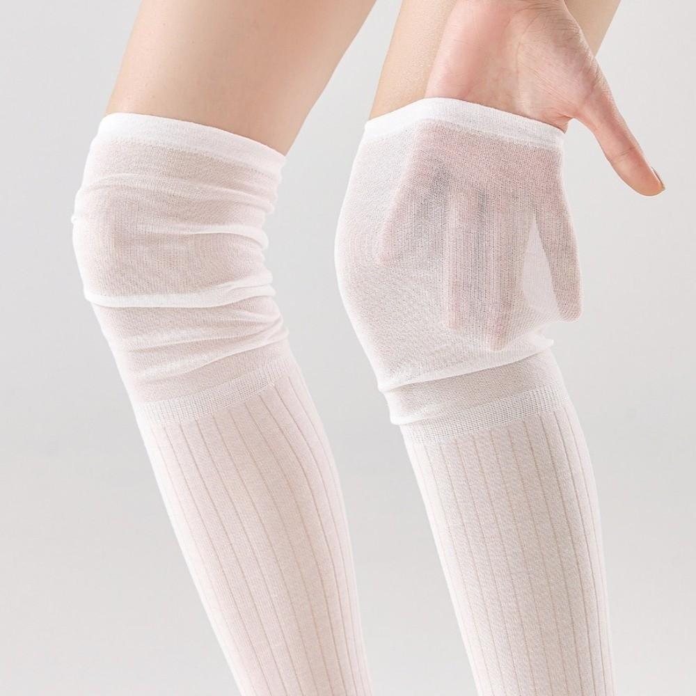Calf Pile Socks Women Mulberry Silk Stockings Soft Knee Thigh High Socks Thin Long Socks  Nightclub