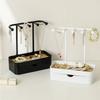 1Pcs Jewelry Organizer Display Stand Rack With Wooden Tray For Earrings Bracelet Necklaces Rings Storage Hanging Organizer Holder