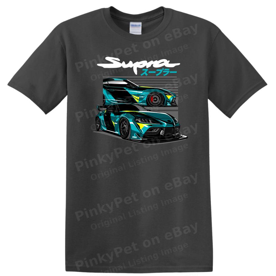 Supra Car Graphic T Shirt Cool Art Design Racing Theme Auto Enthusiast Tee