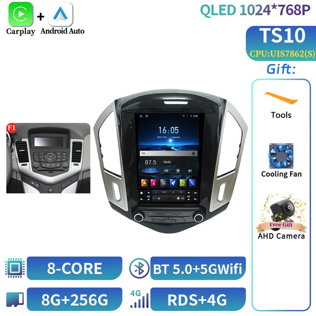 9,7-дюймовый Android 14 для Chevrolet Cruze 2013-2016 Радио Стерео Мультимедиа GPS Навигация Мультимедиа Автомобиль Android Carplay Экран GP
