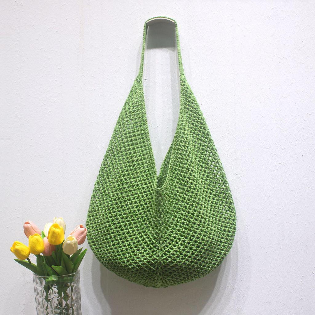 Легкие и эстетичные женские летние вязаные крючком сумки-тоут — идеально подходят для пляжа, шопинга и вечеринок