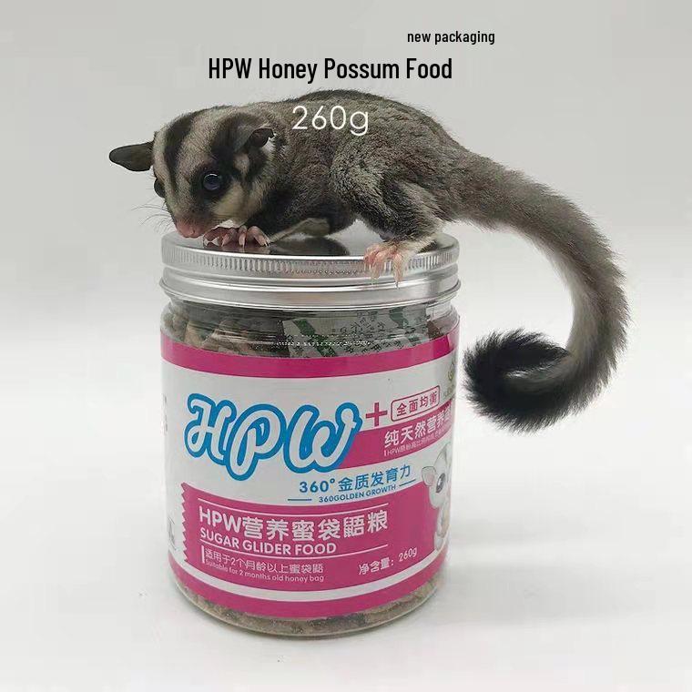 Питательные гранулы HPW для сахарного поссума: Основной корм со вкусом меда для сахарных поссумов и летяг