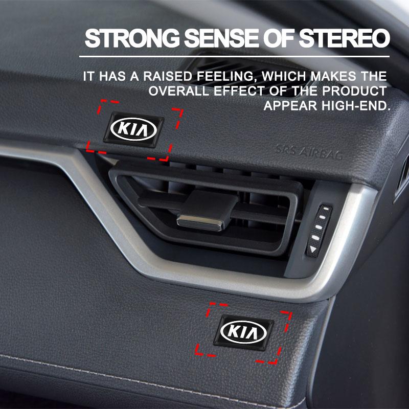 Маленький руль из углеродного волокна Наклейки с логотипом автомобиля 3D для KIA Sportage Ceed Rio 3 4 Picanto Sorento Optima Cerato Soul Amanti