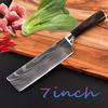 Нож-тесак 7-дюймовый нож шеф-повара Сантоку Дамасский универсальный дамасский нож из нержавеющей стали Кухонные принадлежности