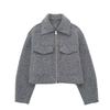 2024 Autumn/Winter Women's Casual Tweed Jacket with Lapel and Pocket