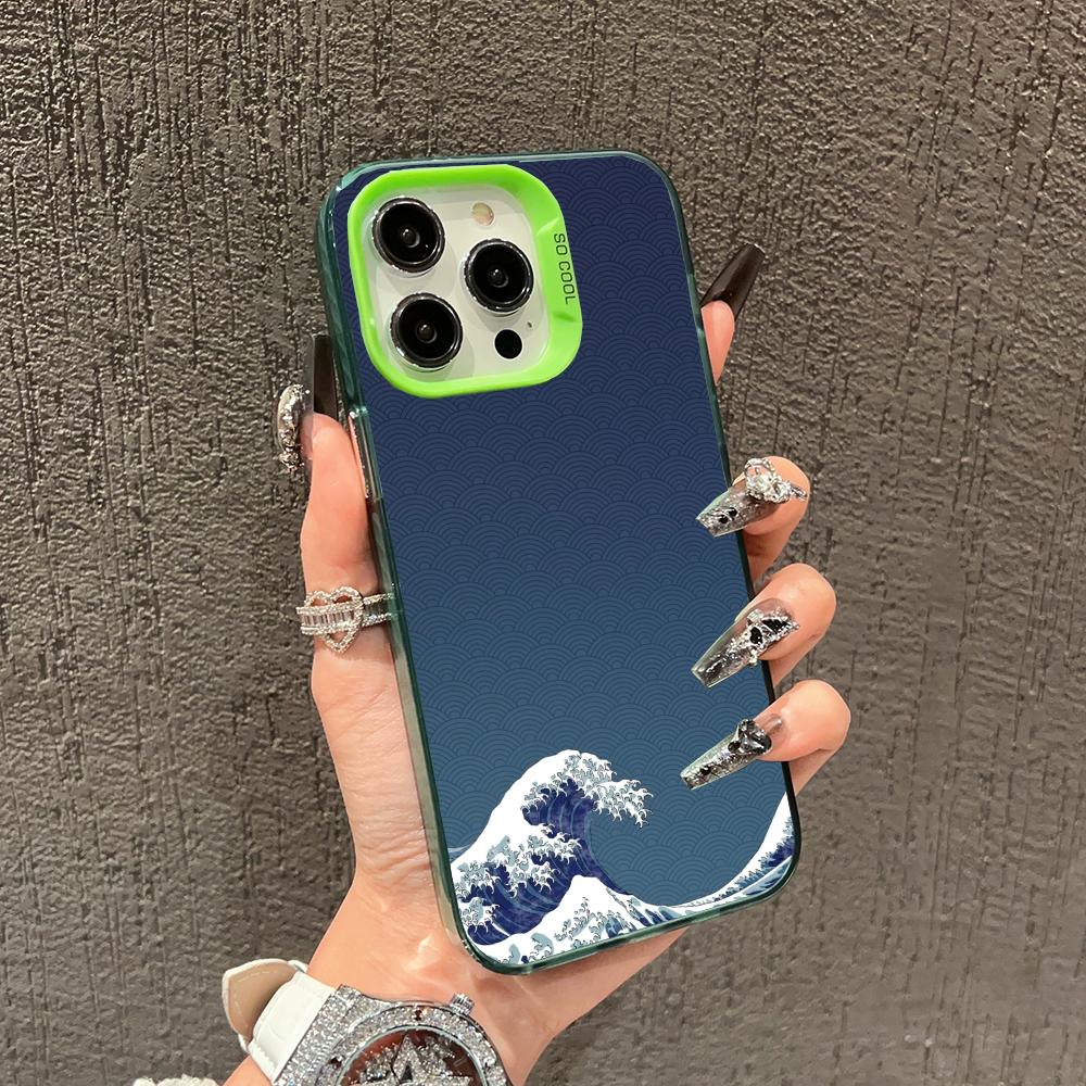 Креативный чехол для телефона с волнистым узором для iPhone 17 16 15 14 13 12 11 Pro/ Max/Plus Защита от падений и ударов Задняя крышка