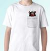 Rat Pocket No7 Print White Kids Boys T-Shirt Animal Tee Top Design Gift All Sizes
