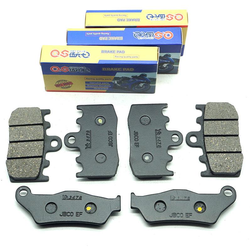 Motorcycle Front Rear Brake Pads for BMW HP2 Megamoto 2006-2010 K1200GT 2002-2008 K1200S R1200ST 2003-2007 R1200S 2006-2015