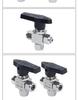 304 Stainless Steel Quick Turn 3-Way Ball Valve with Panel Mount Locking Nut for Hose PU Air Tube.
