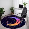 1pc Moon Stars Office Round Area Rug, Under Office Chairs Bedroom Living Room Home Decor, Room Deco, Available in Various Sizes