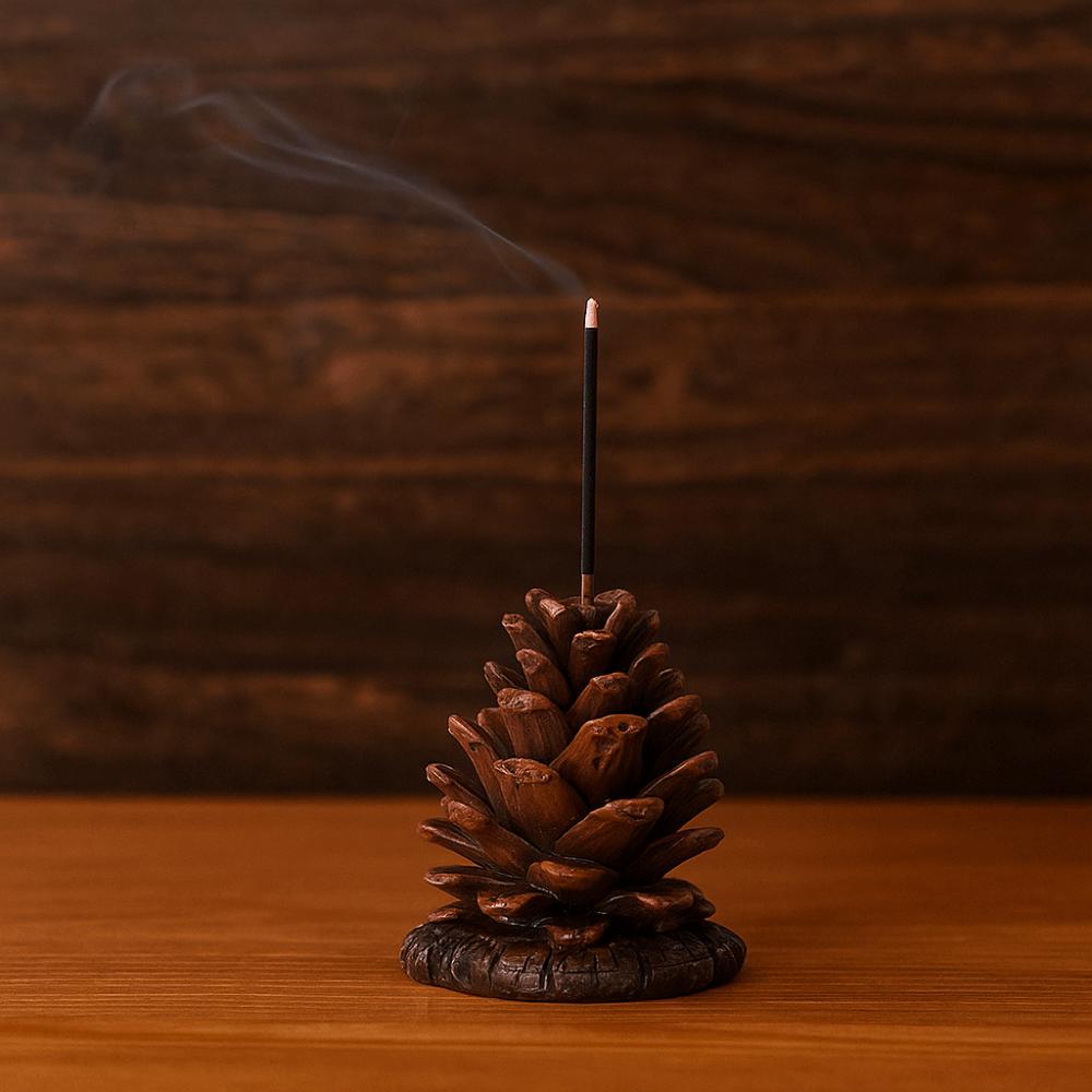Stereoscopic Simulation Pine Cone Fragrance Base Funny Incense Insertion Incense Base Holder Home