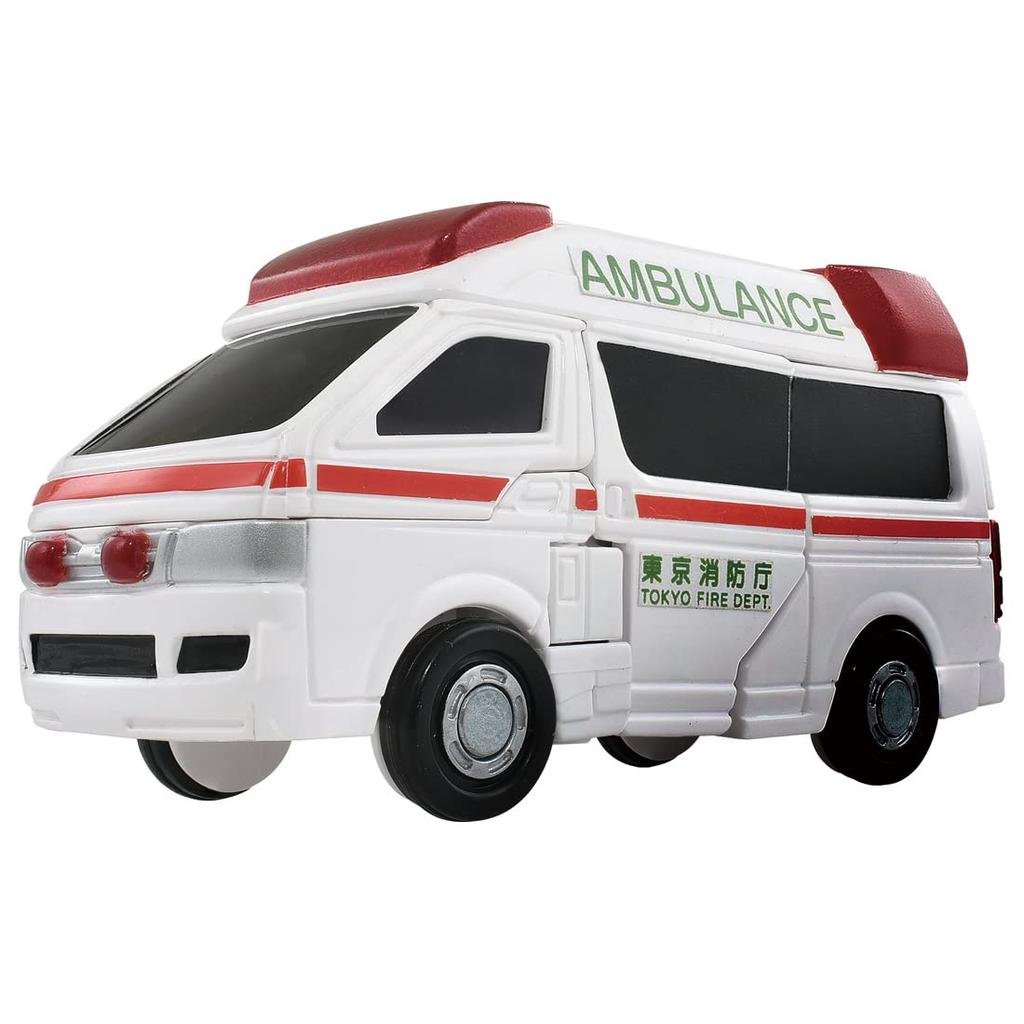 TAKARA TOMY Tomica Job Laborer JB03 Medibraver Custom Toyota Himedic Ambulance Miniature Car Toy for Ages 3 and Up