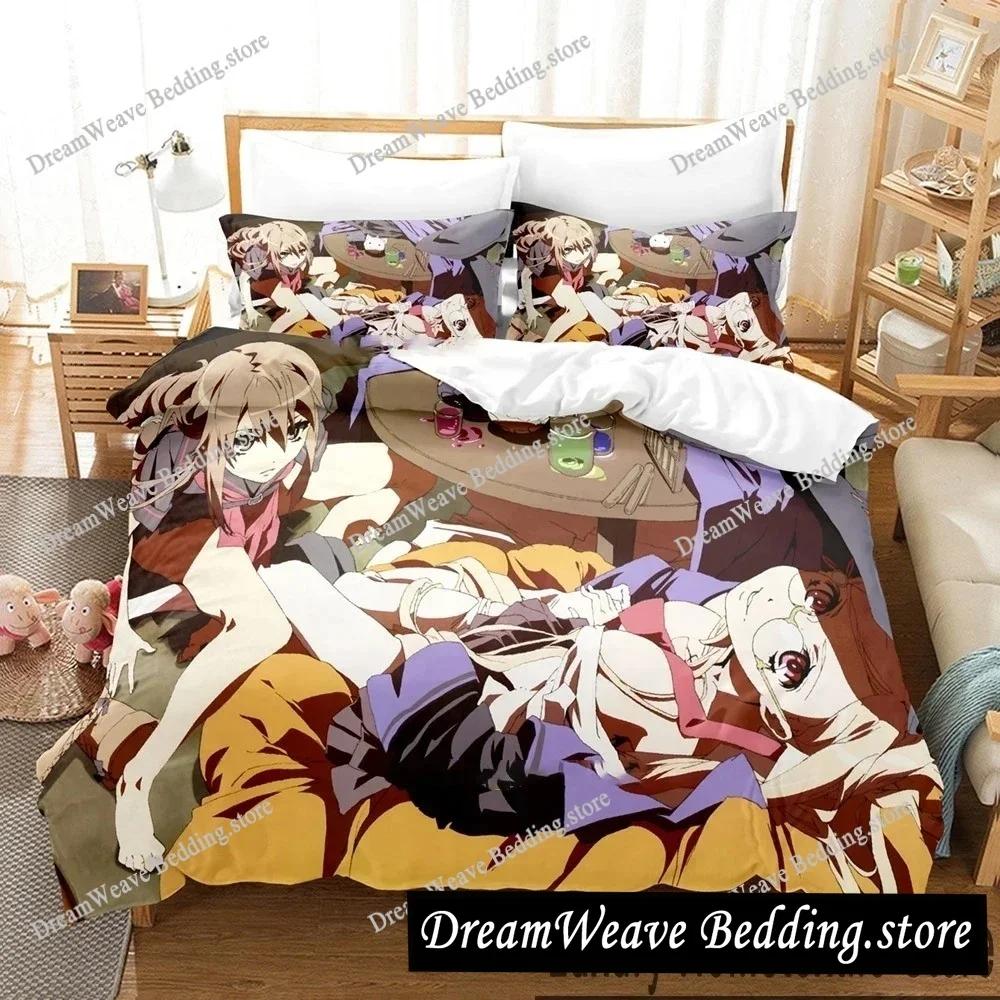 Anime Okami-san and Her Seven Companions Bedding Set Duvet Cover Bed Set Quilt Cover Pillowcase Comforter King Queen Size