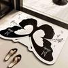 Коврик для пола Ins Butterfly из диатомовой грязи для ванной комнаты, ванной комнаты, двери ванной комнаты, впитывающий, быстросохнущий, противоскользящий коврик, бытовой, простой в уходе коврик для пола