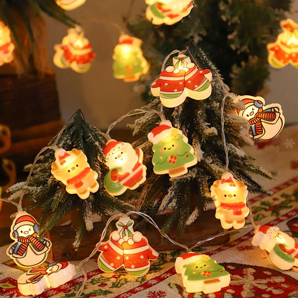 Christmas LED Light Decorations Santa Claus Snowman Christmas Tree Light Strings Festival Lanterns Gift Party Indoor Outdoor Festive Atmosphere