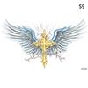 Large Chest Waist Shoulder Back Waterproof Temporary Tattoo Sticker Cross