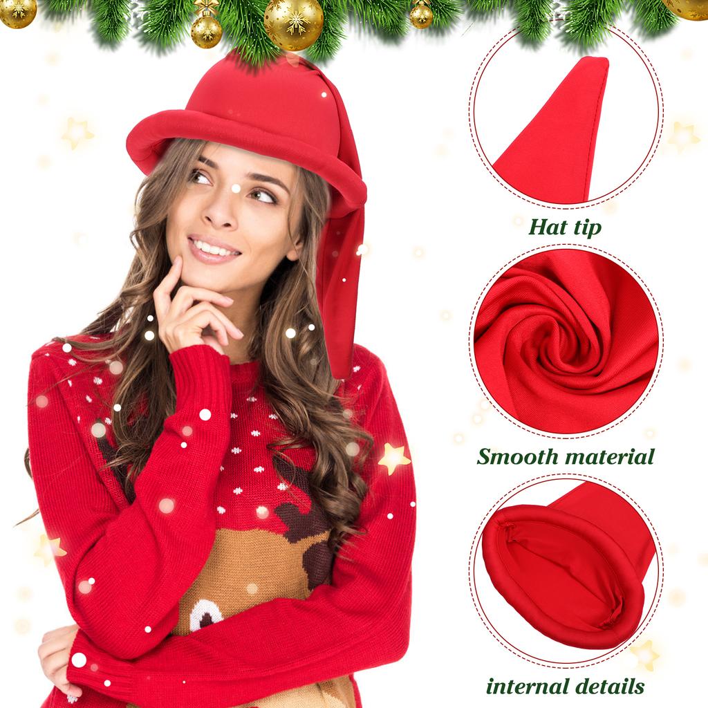 Рождественская шапка эльфа Хэллоуинская кепка Шапка гнома Унисекс Декоративная шапка гнома Косплей Костюм Реквизит Карнавалы Рождественская вечеринка Переодевание