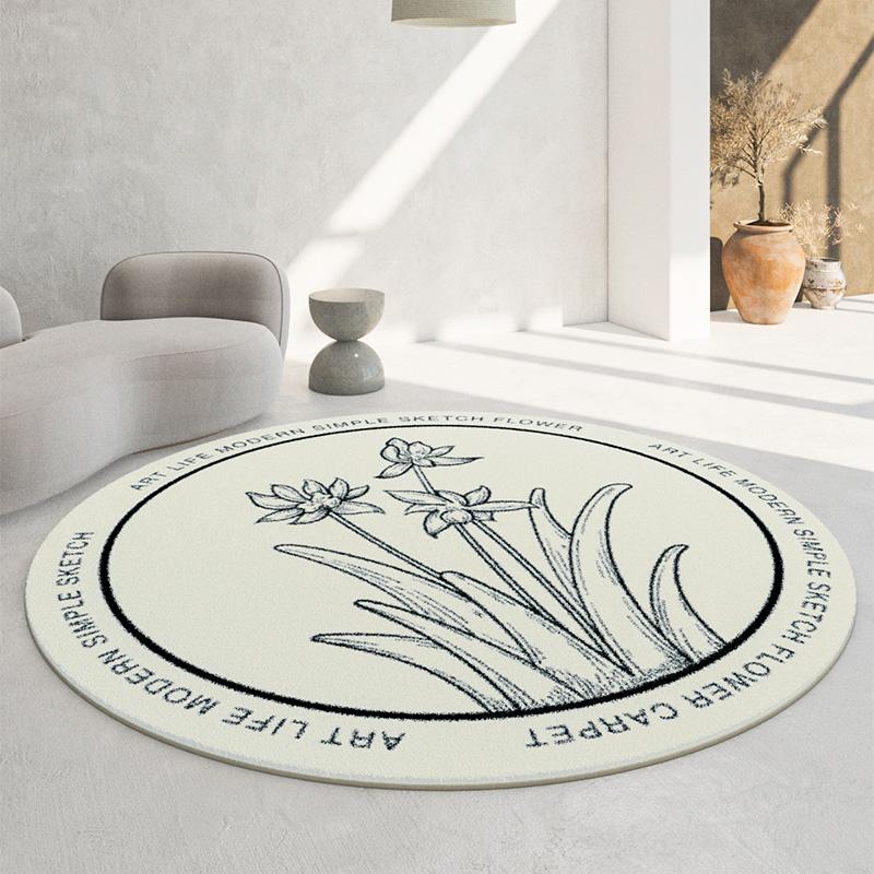 Мягкие круглые ковры с имитацией кашемира, современные украшения, диваны для гостиной, коврики, простой домашний ковер для спальни, большой ковер для гостиной