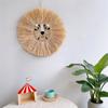Hand-woven Cartoon Lion Tiger Straw Wall Hanging Craft Cotton Thread Weaving Tapestry Decor