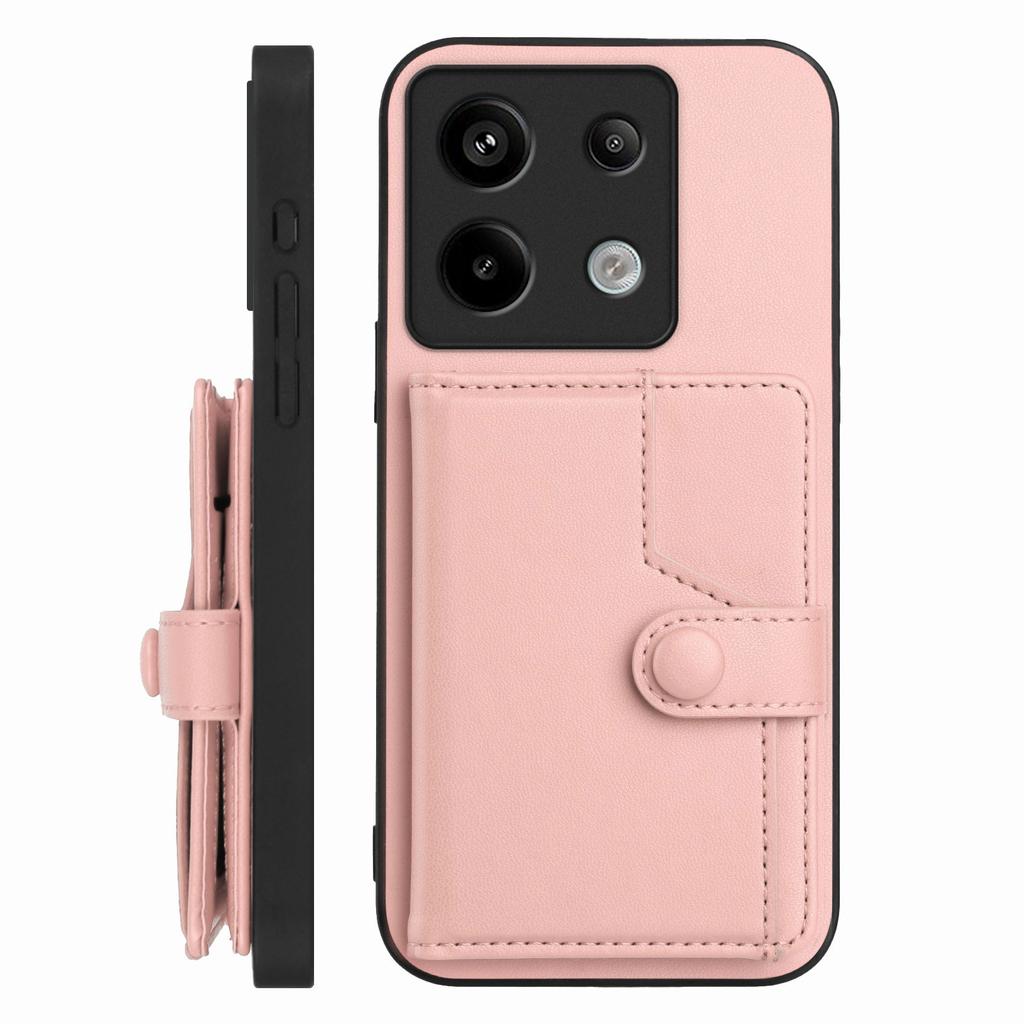 For Xiaomi Poco X6 5G/Xiaomi Redmi Note 13 Pro 5G Case RFID Blocking Card Holder Kickstand TPU + PU Leather Phone Back Cover