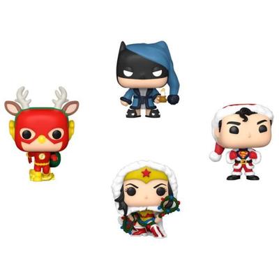 Фигурка - FUNKO - Pocket Pop! - DC Праздник - Набор из 4 фигурок - Интерьер