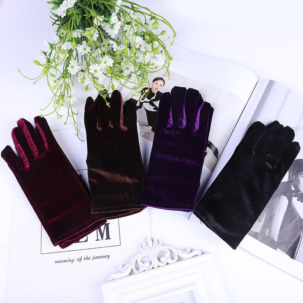 Велосипедные зимние женские осенние мягкие варежки с длинными пальцами, перчатки для вождения, эластичные золотые бархатные перчатки