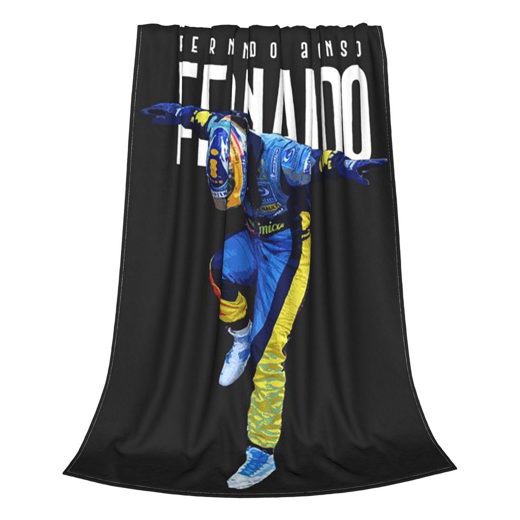Flannel Throw Blanket Fernando Alonso Saint Warm Plush Blankets Soft Bedspread for Bed Living room Home Travel Couch