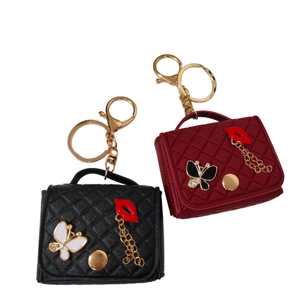 Мини брелок-подвеска для сумки в стиле аргайл и кошелек для монет