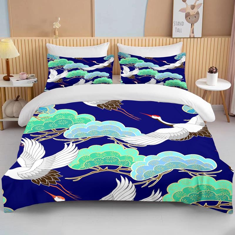 10 Sizes ese Kimono Fine Pattern Bedding 3 Piece Collection King Size Double Bedding Set Microfiber Or Polyester Duvet Cover Set