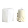 3D Flower Cylinder Silicone Molds for Candle Soap Decoration Chocolate Silicone Molds for Candy Cake Fondant Desserts