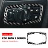 Auto Headlight Switch Stickers For 1 Series E81 E82 E87 E88 2008-2013 Carbon Fiber Interior Accessoire Voiture