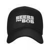 Beers for Bob  White Logo Baseball Cap New Hat Snap Back Hat Luxury Unisex Hat Girl Unisexs