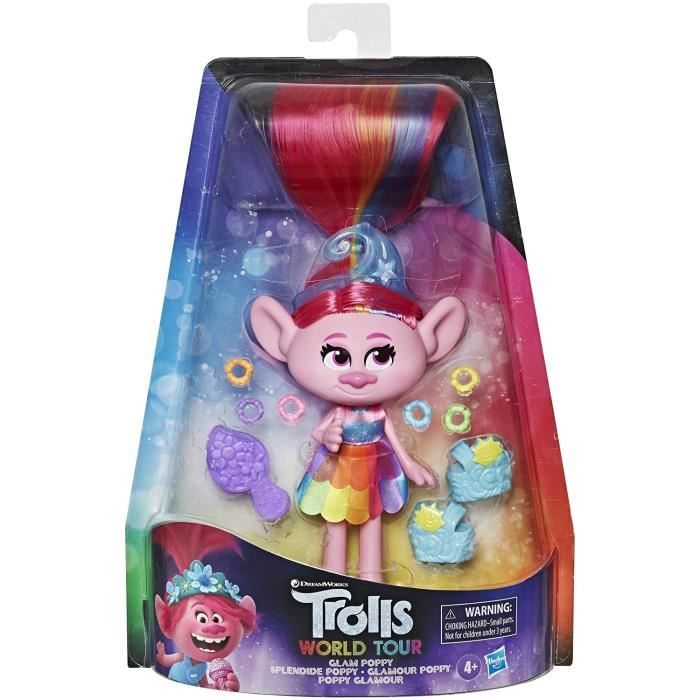 Статуэтка — HASBRO — Trolls 2 World Tour — Кукла Делюкс Поппи — смешанная — от 4 лет и старше