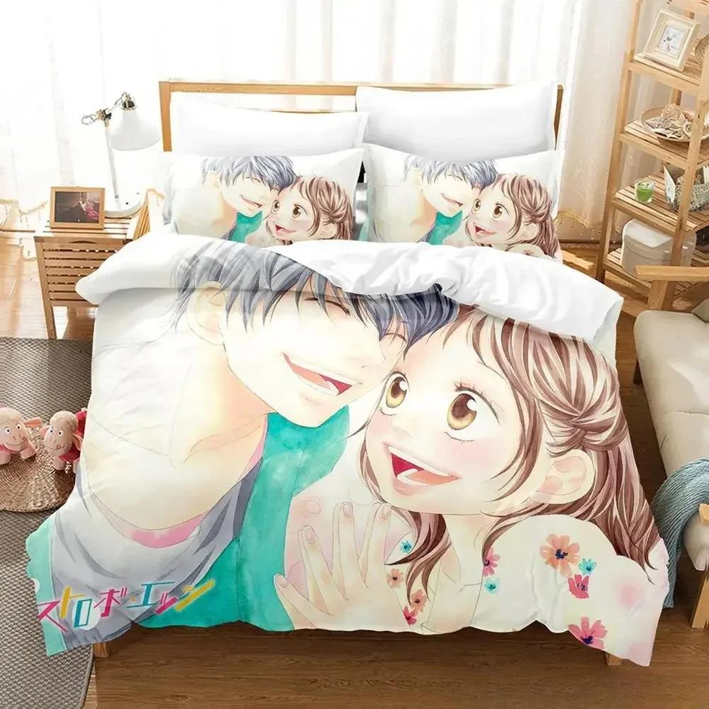 Новый комплект постельного белья Blue Spring Ride, односпальная кровать Twin, двуспальная кровать размера Queen, комплект постельного белья для взрослых и детей, комплект простыней в стиле аниме